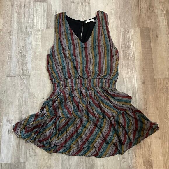 Mustard Seed Striped Smocked Sleeveless Mini Dress size Large - Picture 8 of 15